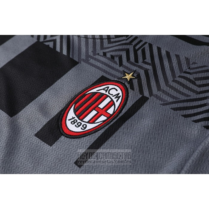 Camiseta De Futbol de Entrenamiento AC Milan 2022-2023 Gris